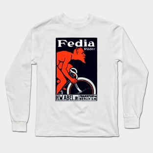 1920 Devil riding his Bicycle Long Sleeve T-Shirt